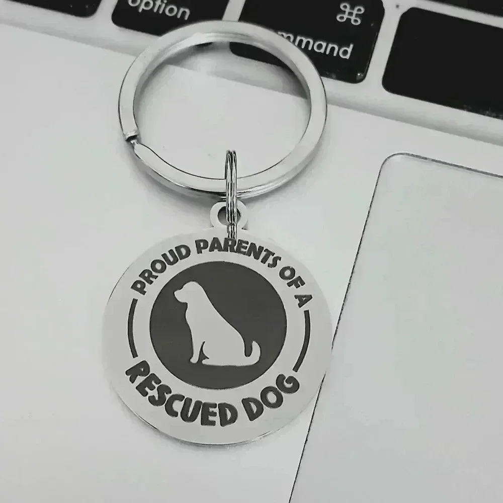 Proud of parents of reduced dog hot puppy keychain